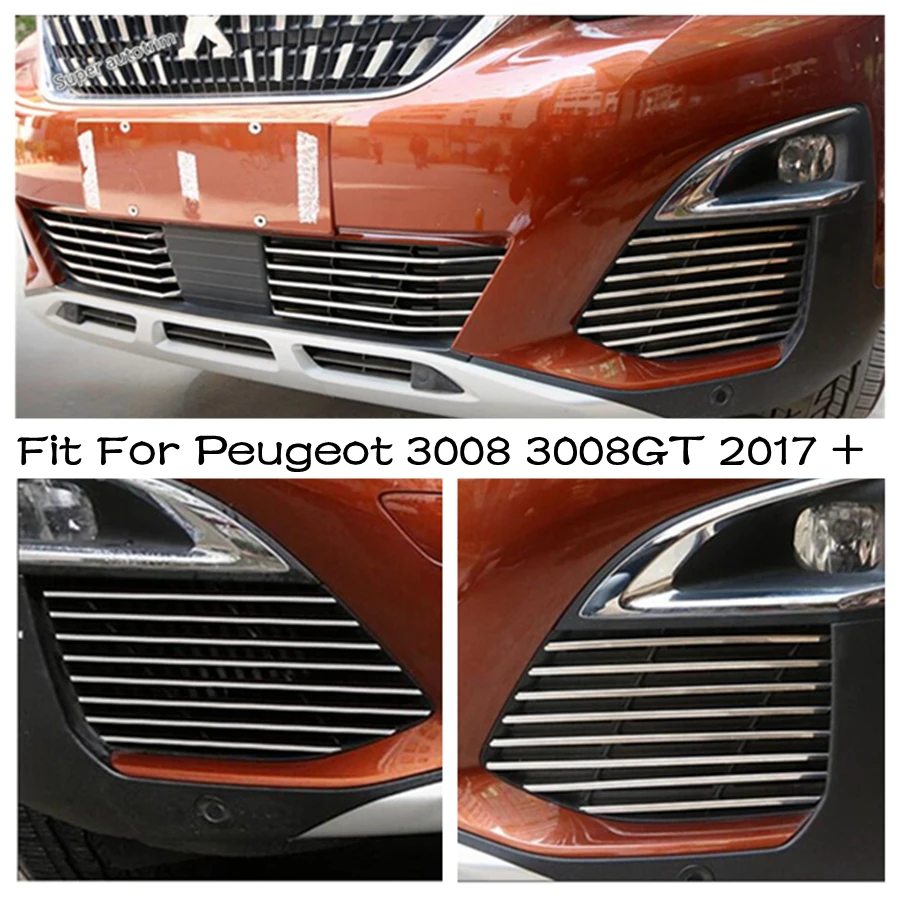 Moulure Chromé Bas De Caisse Peugeot 3008 Lapeus – couverture de calandre extérieure en acier inoxydable, 26 pièces,  accessoires décoratifs pour Peugeot 3008 3008GT 2017 – 2020 | AliExpress