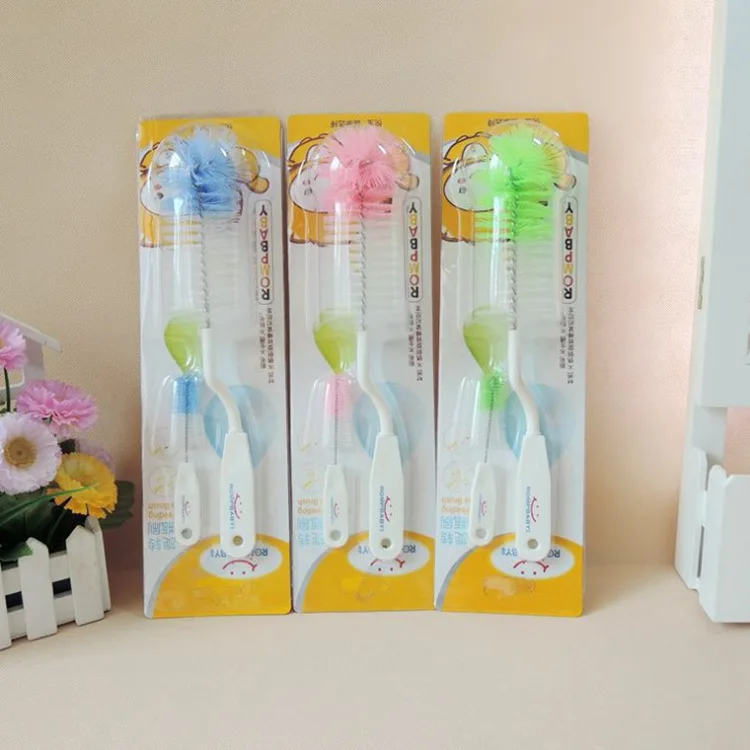 

Nylon Bottle Brush Large Size Bottle Brush with Sky Hook Rotatable Baby Pacifier Brush