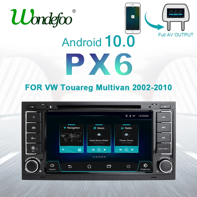 Авторадио магнитола 2 DIN Android 10 Автомагнитола автомобильное радио для Touareg T5 Transporter