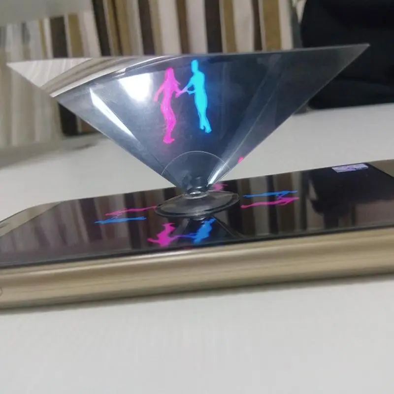Голографический проектор 3D Голограмма Пирамида дисплей проектор видео Стенд Универсальный для смартфонов дропшиппинг