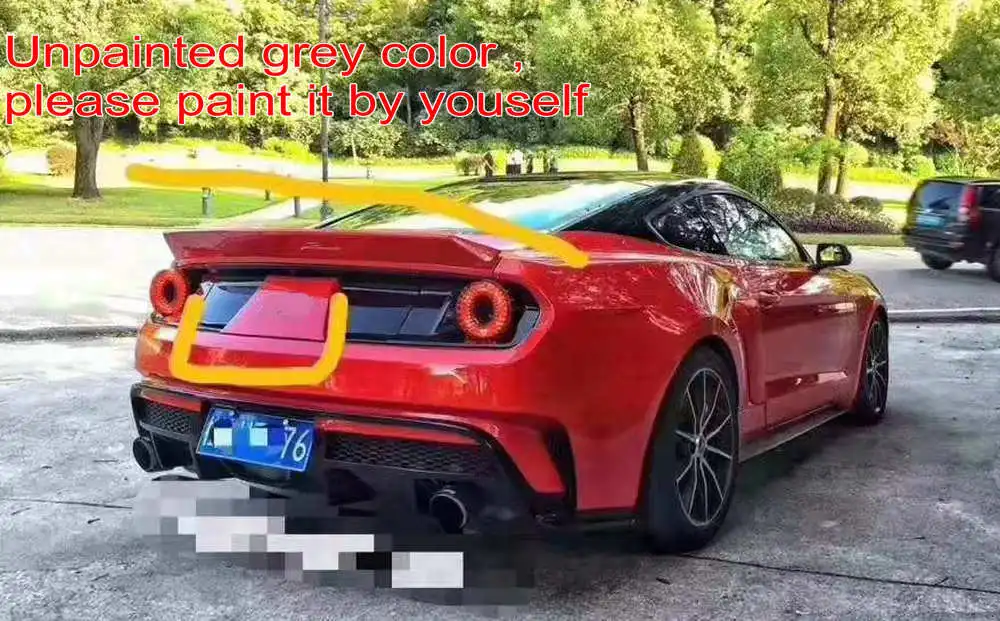 ABS/углеродного волокна задний спойлер GT350 Багажник крыло губы для Ford Mustang изменить на GT350- кузова авто заднего бампера губ