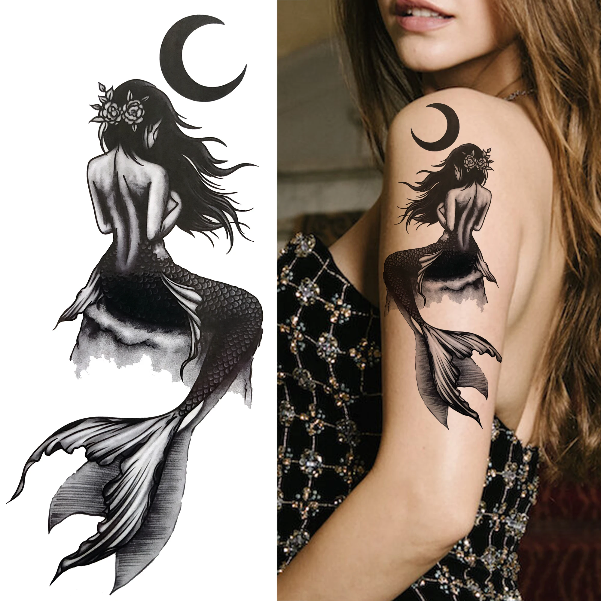 Dark mermaid  warda tattoo