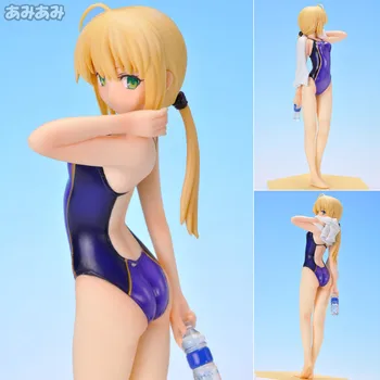 

16.5cm Fate Stay Night Saber Artoria Pendragon Adult Swimsuit Figure Pvc Girl Sexy Beauty Bikini Action Figures Anime Decoration