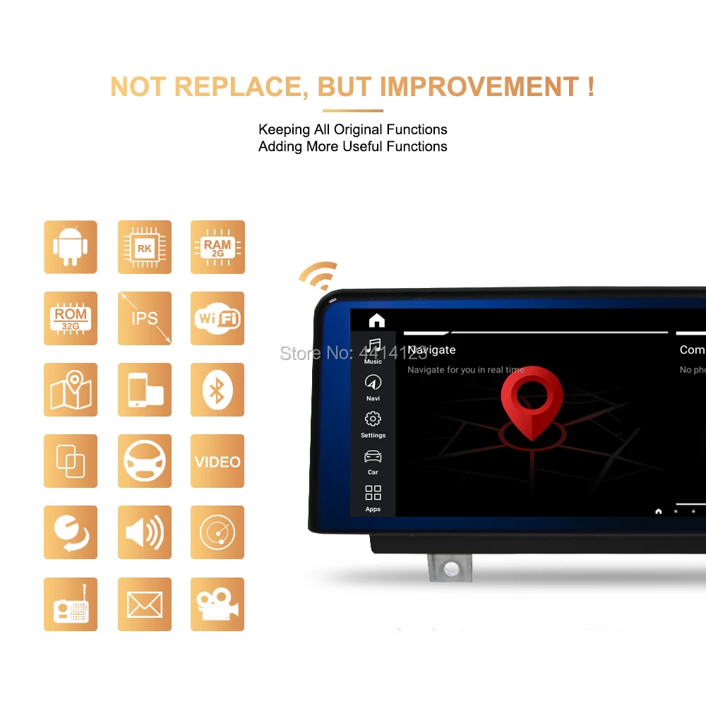 Navidom full HD 4+ 64G android 9,0 8 core Автомобильный мультимедийный автомобильный dvd плеер аудио для BMW F30/F31/F34/F32/F33/F36 радио gps