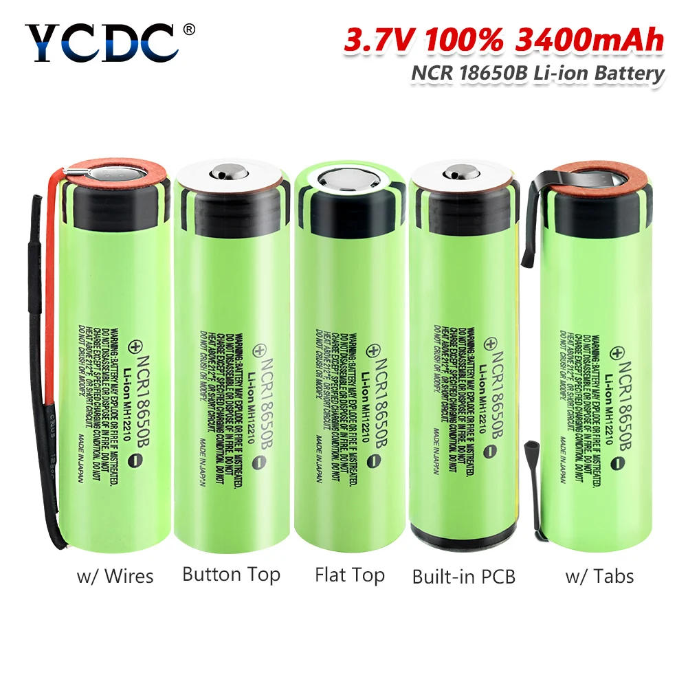 1 шт. 3 7 v 18650 Батарея 3400 мА/ч NCR 18650B литий Перезаряжаемые NCR18650B для фонарей