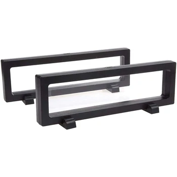 

3D Floating Frame Shadow Box Display Case Coin Box Jewelry Display Case with Rectangular Base 23X9cm