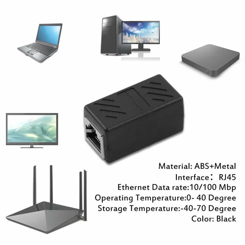 Разветвитель Ethernet RJ45 Мама мама сетевой разъем LAN соединительная головка адаптер
