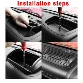 

For Jeep Wrangler Unlimited JK 2012-2017 Dashboard Storage Box Parts Car Auto Console Plastic
