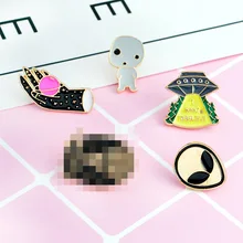 Новые продукты ручной работы капли масла эмаль Креативный дизайн крутое пальто воротник и сумка универсальная брошь на воротник