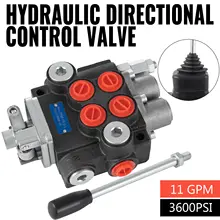 2 Spool Hydraulic Directional Control Valve 11 GPM Motors Spools 3600 PSI Double Acting Cylinder Spool Tractor Loader w/ Joystic