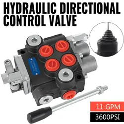2 Spool Hydraulic Directional Control Valve 11 GPM Motors Spools 3600 PSI Double Acting Cylinder Spool Tractor Loader w/ Joystic