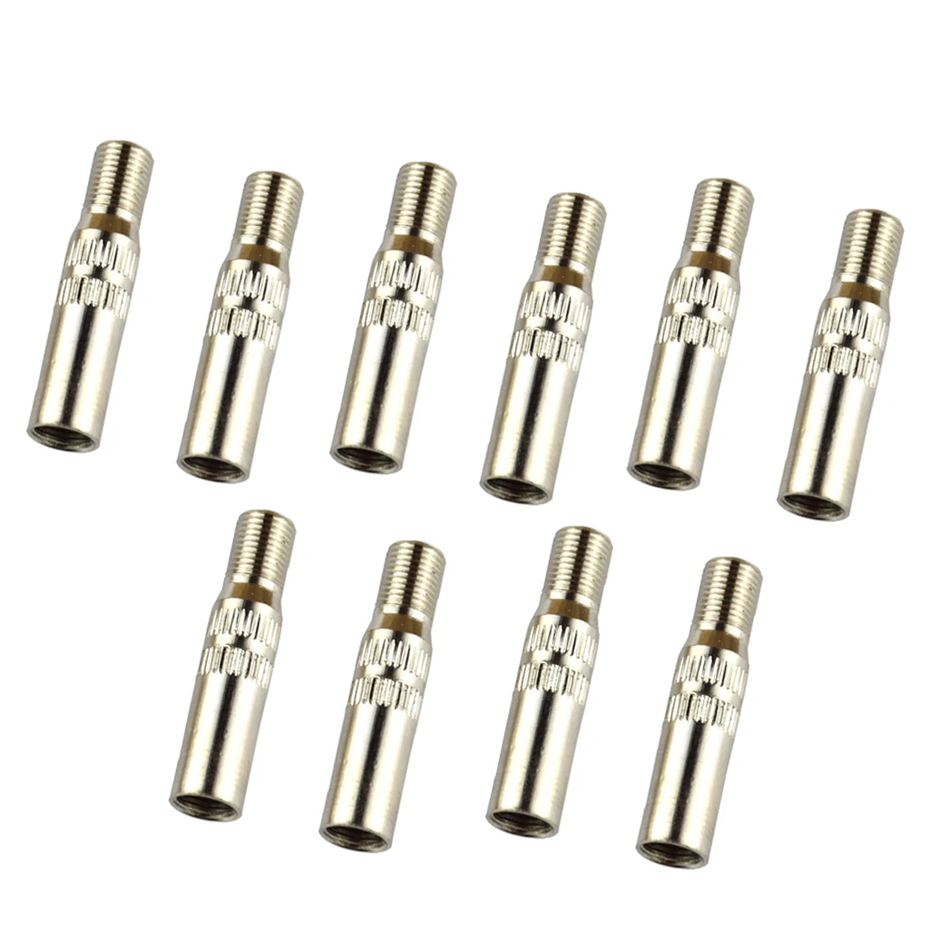 10 Pcs. Car Motorcycle Brass Tire Valve Extension Cap, Φ7.5mm, Length 39mm, Waterproof, Wear Resistant