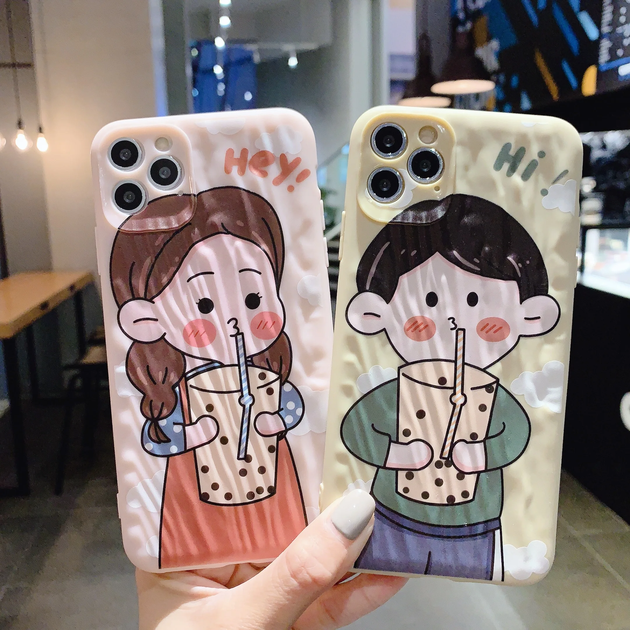 Чехол для телефона IPhone 11 Pro X XR XS Max 7 8 6 6s Plus с зыбучей текстурой защитный чехол Comic
