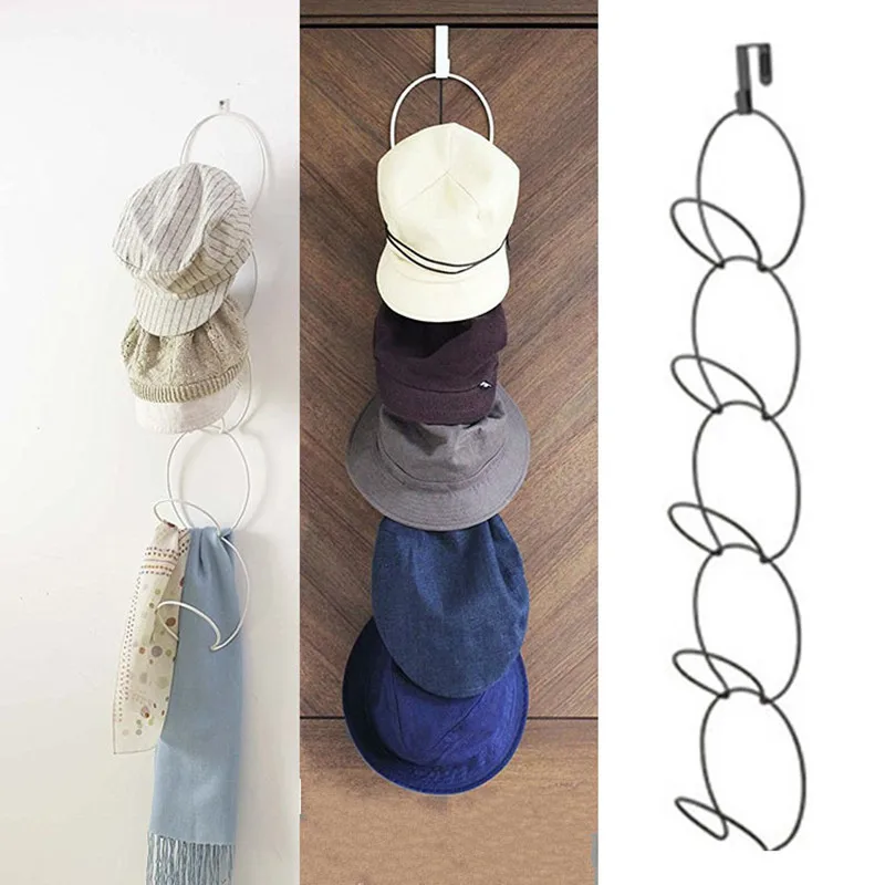 Шляпа для двери модульные Кольца комбинация настенное крепление Органайзер вешалка для одежды сумка шарф