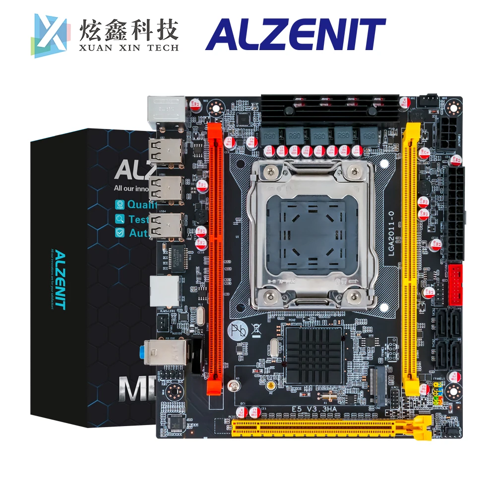 

ALZENIT X79I-CD2 Desktop Motherboard C202 H61 For Intel X79 LGA 2011 Xeon E5 Support DDR3 ECC REG 64GB With M.2 NVME NGFF USB2.0