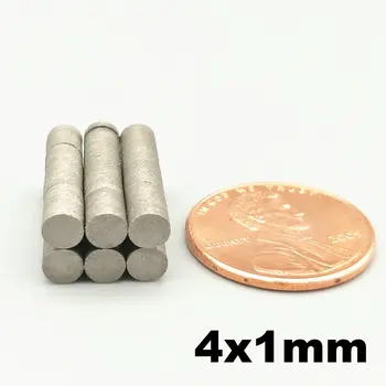 

SmCo Magnet Thin Disc Diameter Dia. 4x1 mm Plate Grade YXG28H 350 Degree C High Temperature Permanent Rare Earth Magnets 100pcs