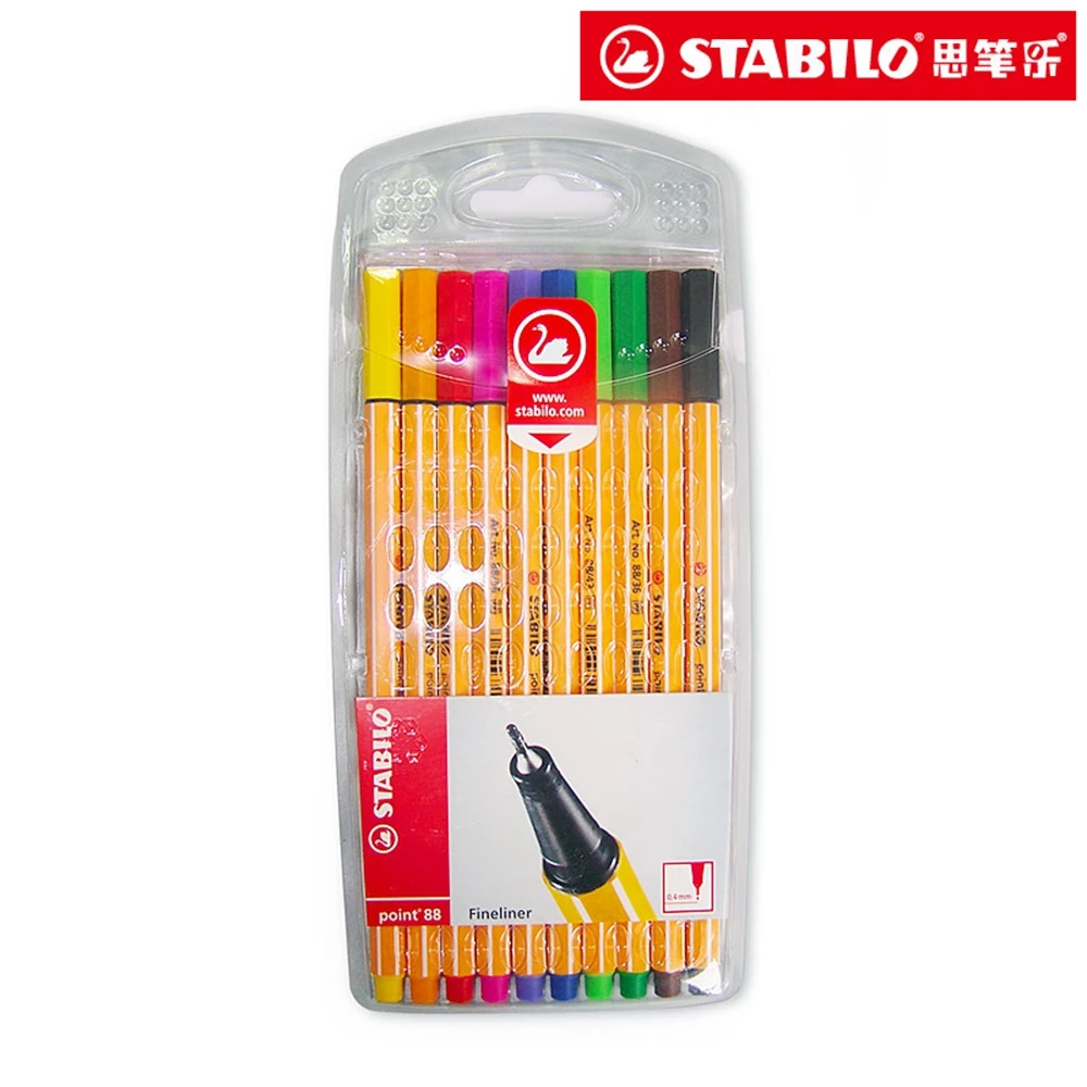 

10/20Pcs/Set Geramy STABILO Swan 88 Resurrect 0.m Fiber Pen Stabilo Art Sketch Pen Paperlaria Art Marker For Animation Manga