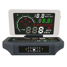 3 в 1 Автомобильный HUD Дисплей Многофункциональный Умный автомобильный HUD держатель с системой TPMS Напряжение температура электричество сигнализация CSL88