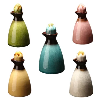 

1pcs Ceramic Ice Cracked Duck Bill SPA Oil Bottle Empty- Bottles Scent Volatilization Container 12*6.5*3.4cm