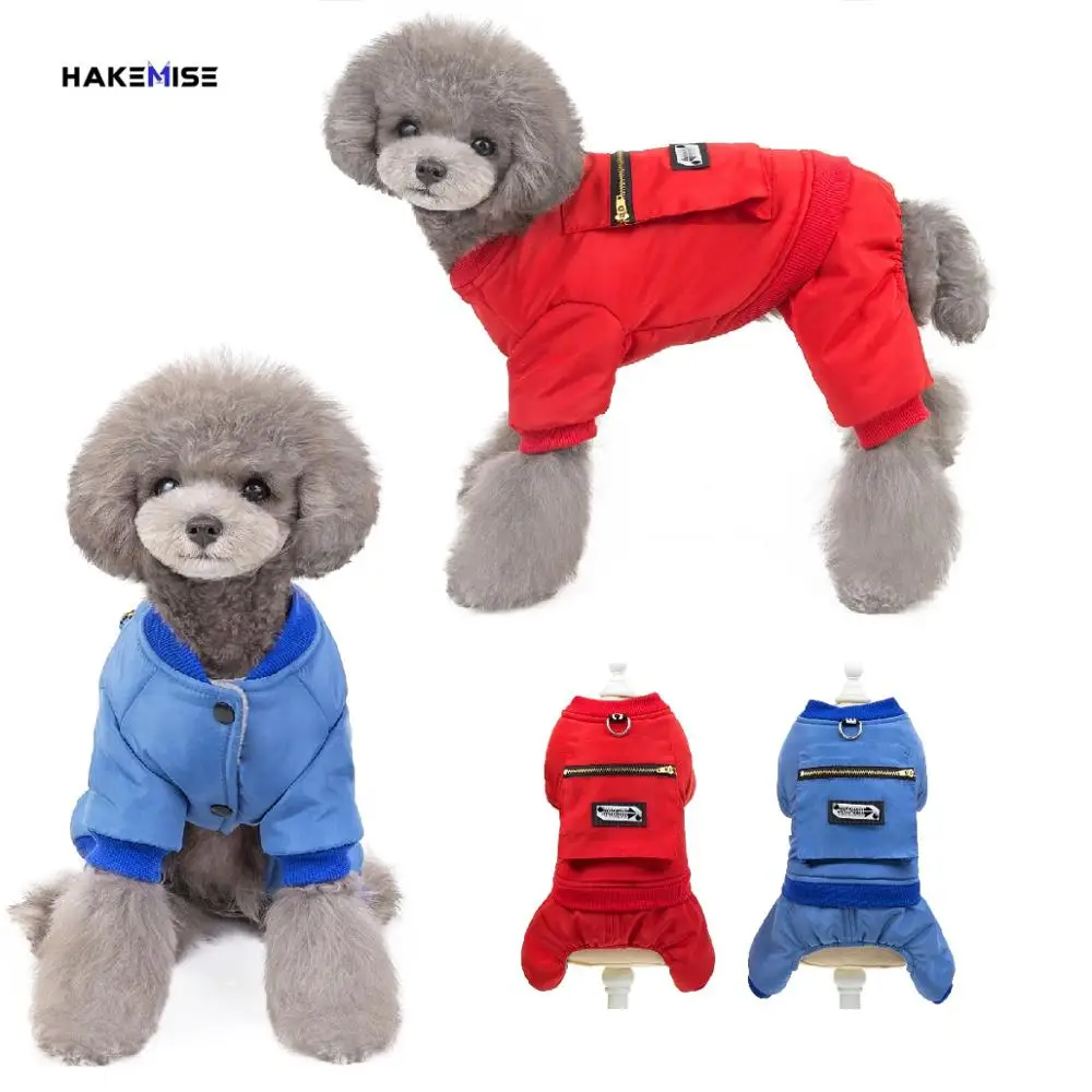 

2019 New Winter Warm Dog Clothes Dog Overalls for Dog Four Legs Jumpsuit for Yorkshire Terrier Chihuahua Puppy Pet Costume S-XXL