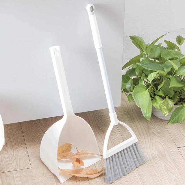 Kids Mini Broom Dustpan Set Toddlers Pretending Play Toy Household Cleaning Tool 77HD 3
