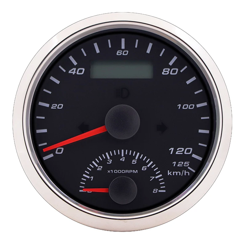 Водонепроницаемый GPS Скорость ometer 125 км/ч с Тахометр 8000 оборотов в минуту и