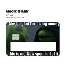  Maigc Shark Poker Hunter Dog Out of Stock Car Snake Broke Black Card Window Sticker Film SKin Cover for Debit Credit Card 