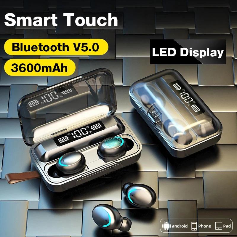 TWS-наушники F9 pro с поддержкой Bluetooth 3600 мА · ч | Электроника