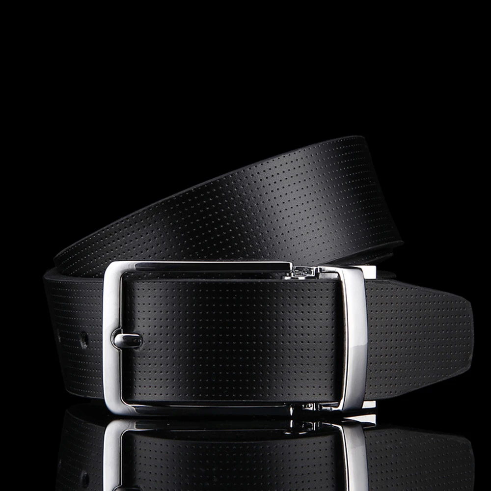 Cowhide Designer Luxury Leather Belt Men Waist Strap Pin Buckle White Genuine For Men Pants