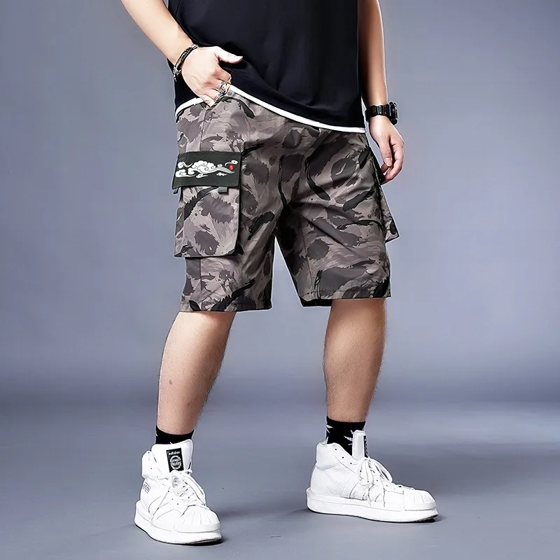 

Shorts Men 2020 Summer Camouflage Cargo Shorts Men Summer Knee-length Loose Casual Shorts Male Straight Short Pants Short Homme