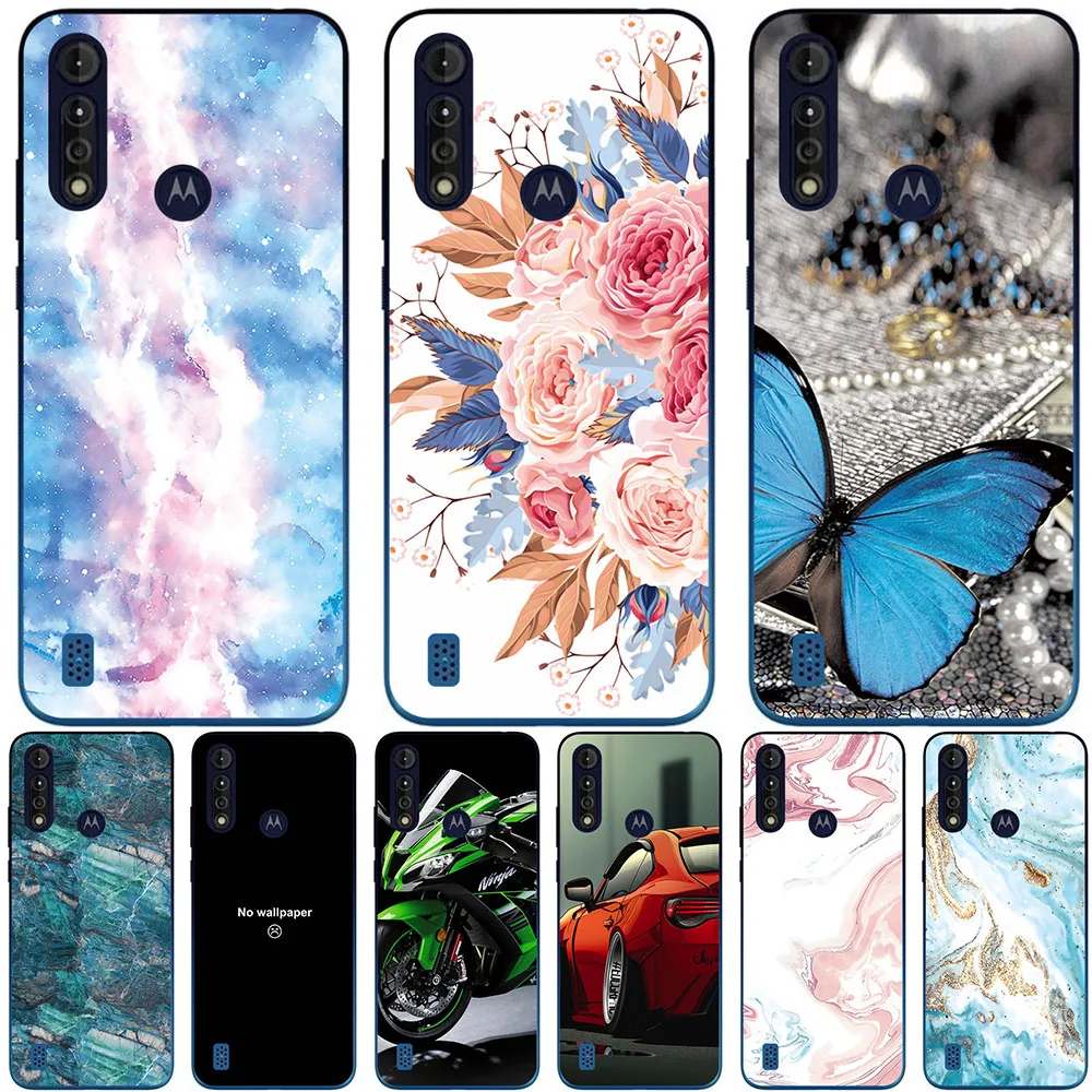 Phone Bags & Cases For Motorola Moto G8 Plus Play Power Lite Cover Fashion marble Inkjet Painted Shell Bag | Мобильные телефоны