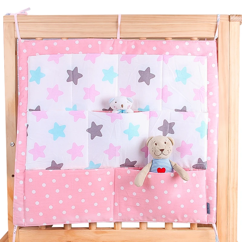 Кровать подвесная сумка для хранения детская кроватка кровать Брендовая детская хлопковая кроватка Органайзер 60*50 см игрушечный карман для пеленок детская кроватка набор - Цвет: J