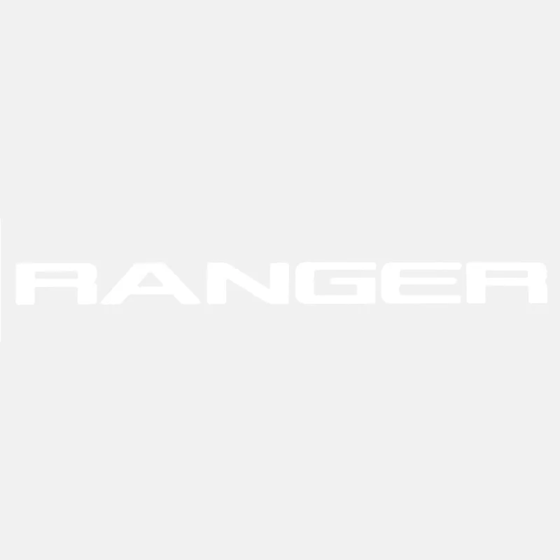 Белый Для Ford Ranger- решетка верхнего логотипа Письмо гриль RANGER 3D эмблема размер ABS наклейка с клеем хром стиль - Цвет: Белый