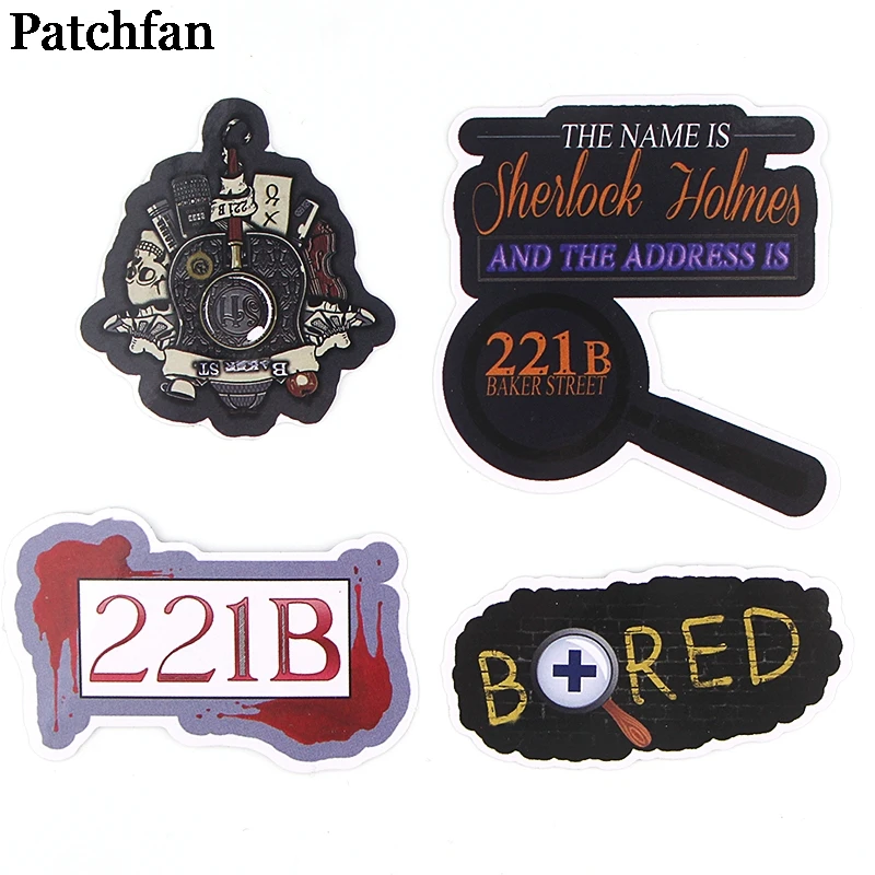 Patchfan 32pcs Sherlock Kids Toy Stickers pack for DIY scrapbooking album car Luggage Phone notebook decals Waterproof A2295