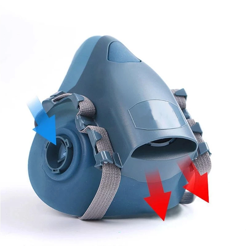 Gas Respirator 7 In 1/15 In 1/17 1 Industrial Painting Spraying Respirator Gas Mask Suit Safety Work Filter Dust Face Mask Replace 7502