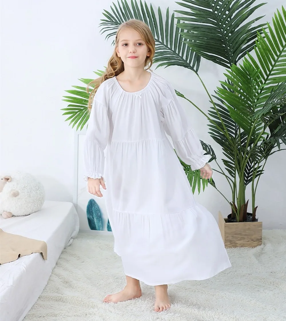 Bijproduct goedkoop boeren Meisjes Nachthemd Lange Mouw Vintage Nachthemden Prinses Taart Jurk Pyjama  Leisure Tops Voor Kids Meisje Pijamas Nachtkleding|Nachtjapons| - AliExpress