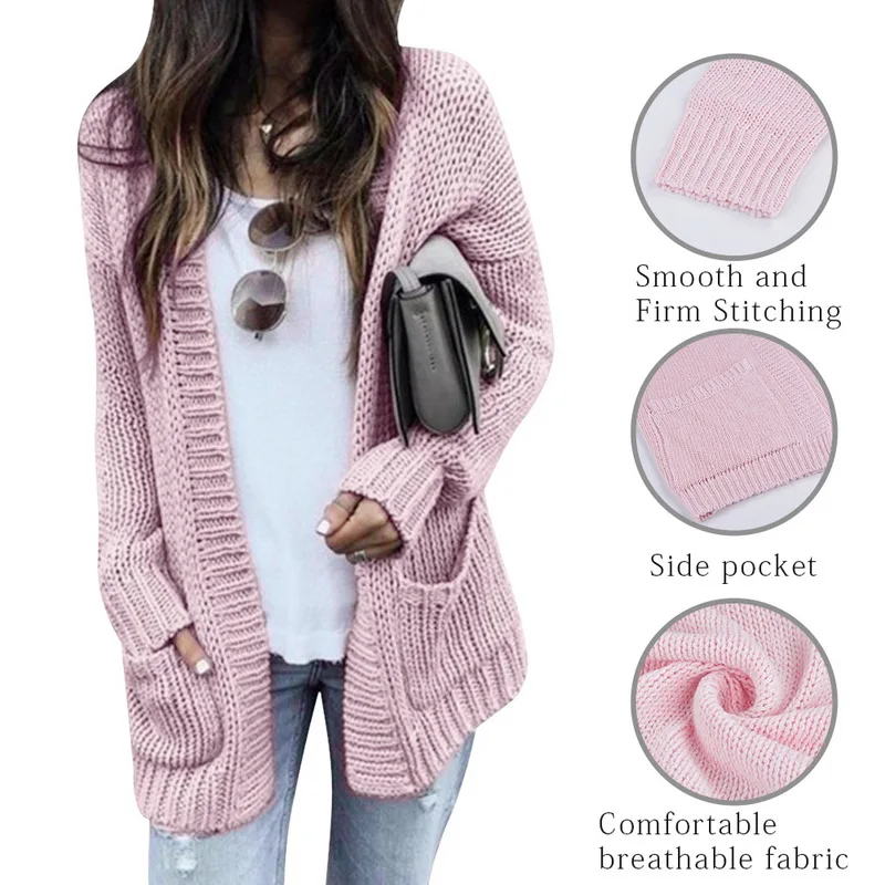 US $10.26 49% OFF|Autumn Winter Batwing long Sleeve Knitwears Cardigan Women Smooth Knitted Sweater Pocket design Cardigan Female Jumper Coat US $10.26 49% OFF|Autumn Winter Batwing long Sleeve Knitwears Cardigan Women Smooth Knitted Sweater Pocket design Cardigan Female Jumper Coat
