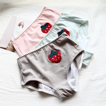 

strawberry physiological underpants women special period high waist packet buttock big yards sting femme pantalones de mujer
