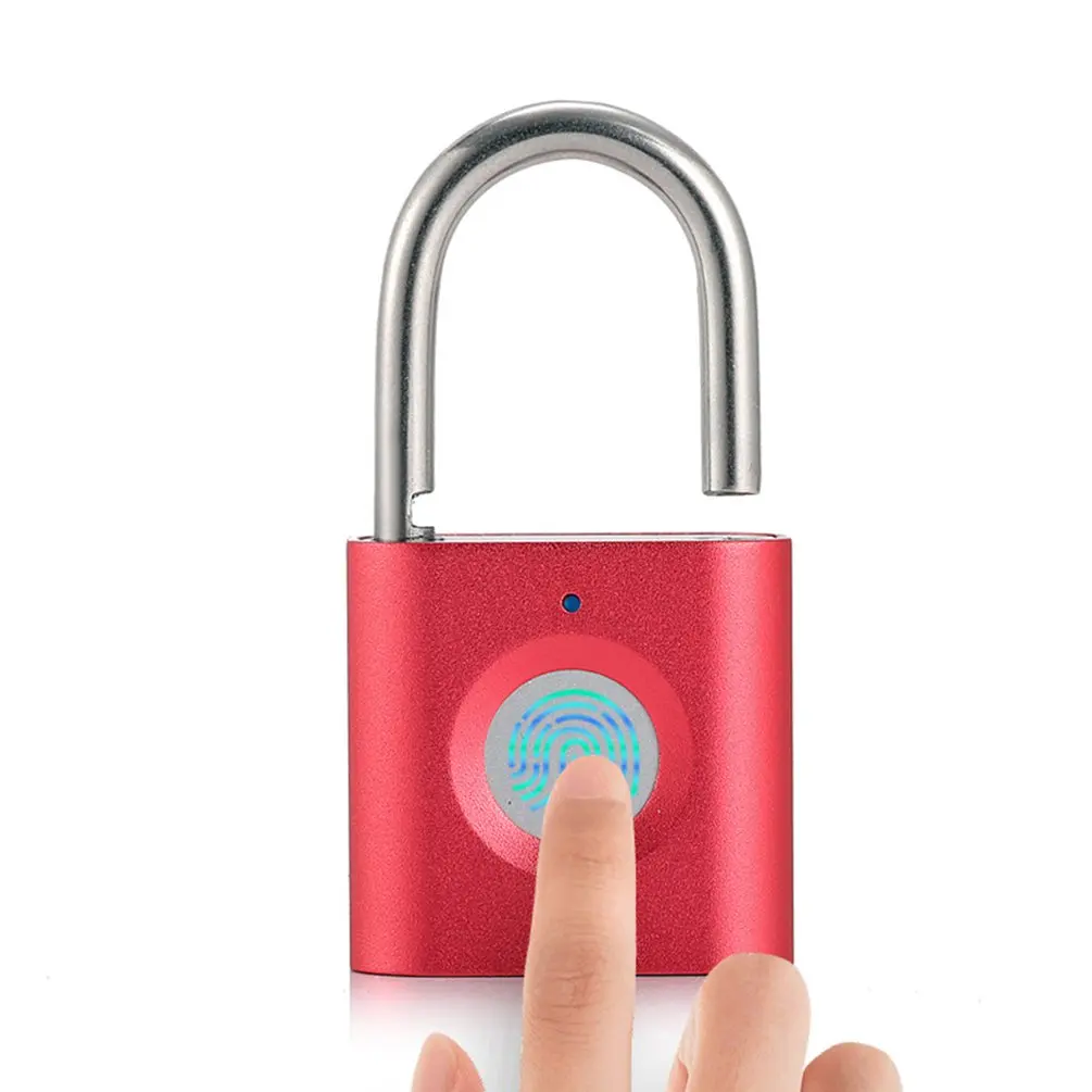 Anahtars z USB arj Edilebilir Kap Kilidi Mini Parmak Izi Ak ll Asma 