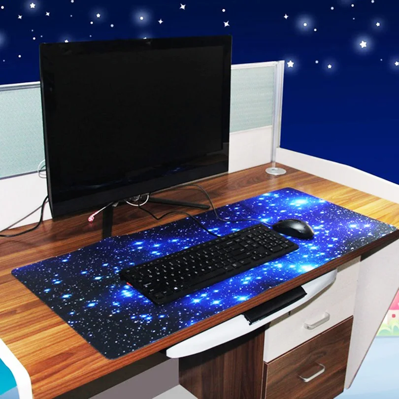  DIY Large Gaming Mouse Pad Starry Sky Mouse Keyboard Desk Mat PC Computer Laptop Game Mousepad Rug 