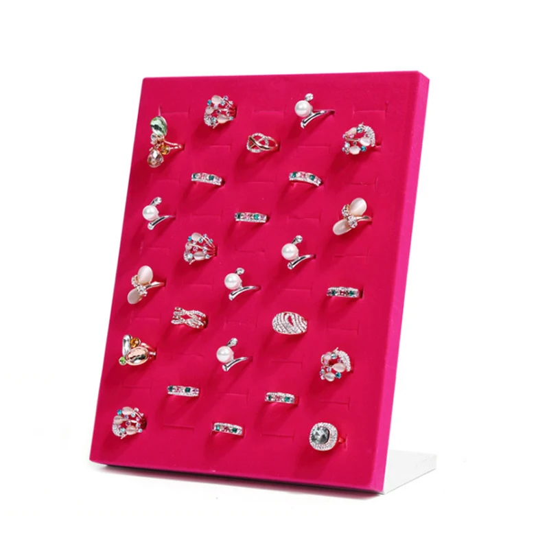 Высококачественное бархатное кольцо с 50 ячейками демонстрационная доска для