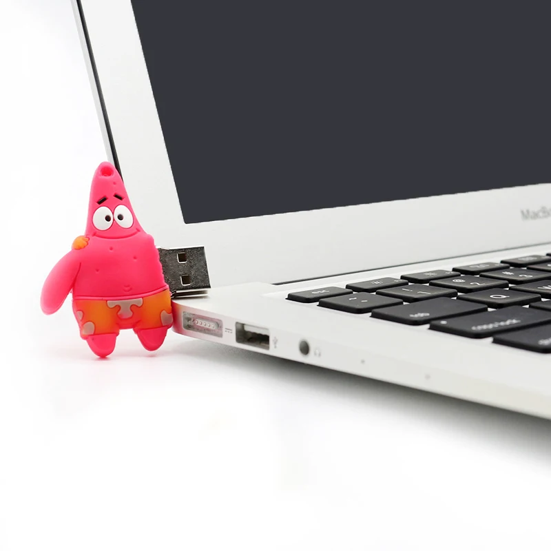 USB 2,0 флеш-накопитель 64 ГБ 32 ГБ 16 ГБ 8 ГБ милый Губка Боб Патрик звезда флеш-накопитель мультфильм карта памяти U диск квадратные штаны флэш-диск