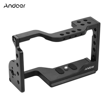 

Andoer Video Camera Cage Kit Camera Case Bracket Extension Thread Holes Cold Shoe Mount Filmmaking for Sony A6600 ILDC Cameras