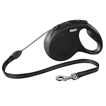 

FLEXI FLEXI CLASSIC CORD - Flexi rope leash for animals roulette, 8 m in size M, Black