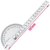 High quality 180 degree semicircular protractor angle ruler 0-145mm divider stainless steel  gauge wood ► Photo 1/6