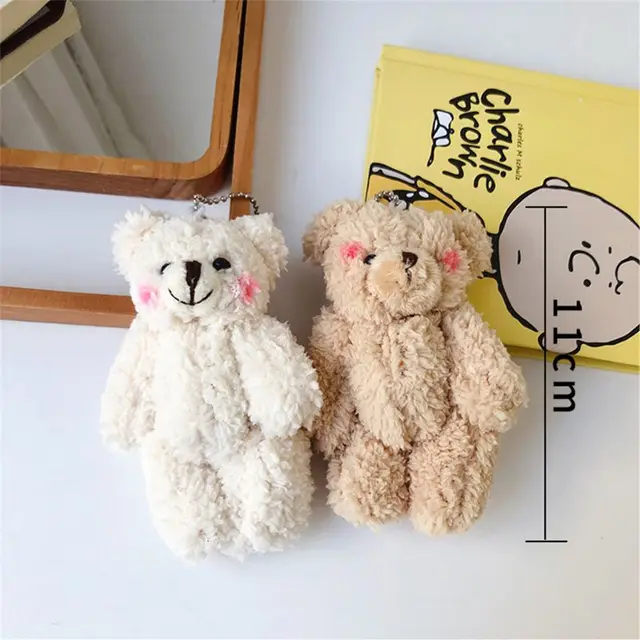 Mini Teddy Bear Stuffed Plush Toys 4.5in Small Bear Stuffed Toys Pendant Kids Birthday Gift Wedding BOX toy doll Garment decor 2
