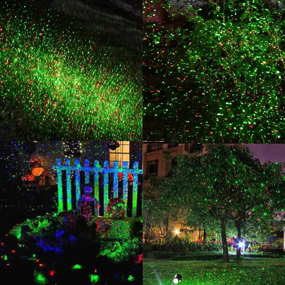 Solar Laser Projector Light Outdoor Landscape Garden Lawn Stage Sky Star Lamp 