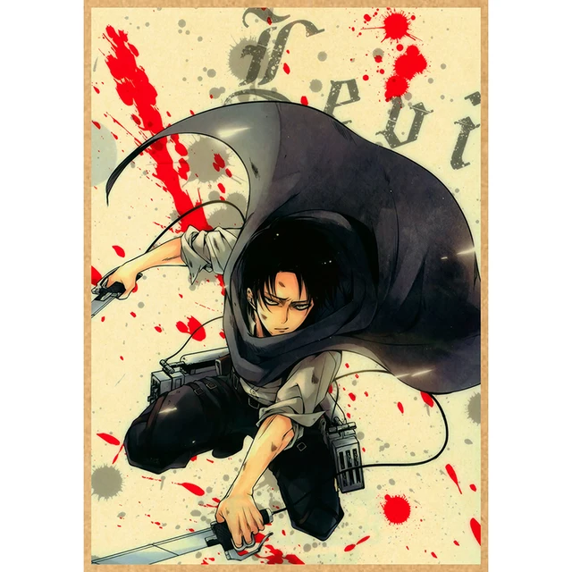 Attack on Titan Anime Poster Decor For Home Posters Room Wall Pictur Kraft Paper Retro And Prints Art Bar Cafe Stickers 29