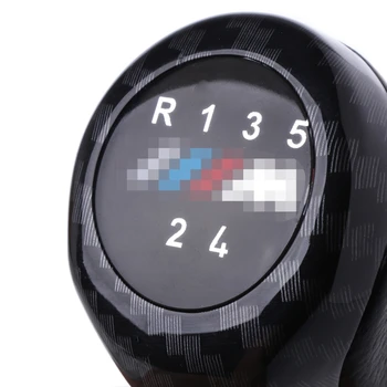 

5 Speed Carbon Fiber Gear Shift Knob For BMW 1 3 5 6 Series X1 X3 X5 E60 E61 E63 E84 E90 E7CA
