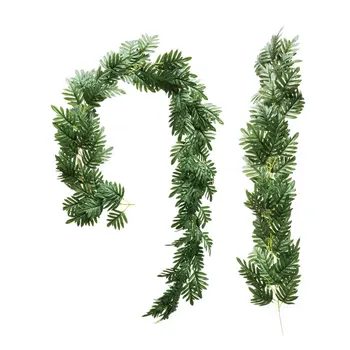 

1M/2M Artificial Fern Leaves Plants Vine Rattan Green Plant Garland For Home Garden Wedding Party Decor Simulation Supplies